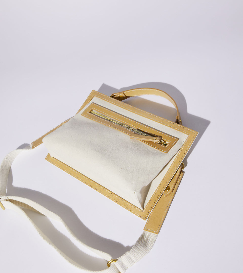 Mononavy canvas crossbody bag