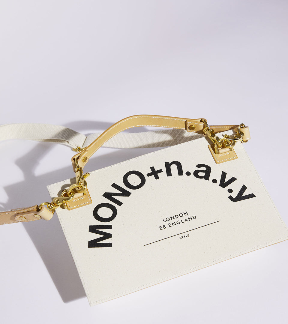 Mononavy canvas crossbody bag