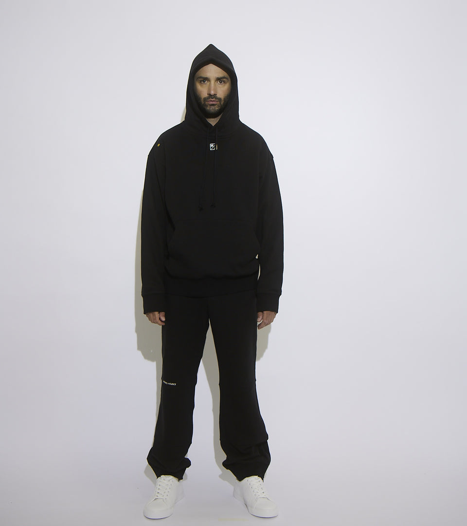 mononavy hooded black