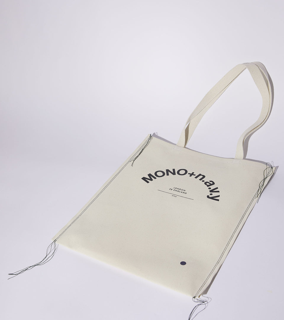 Mononavy large canvas shopper