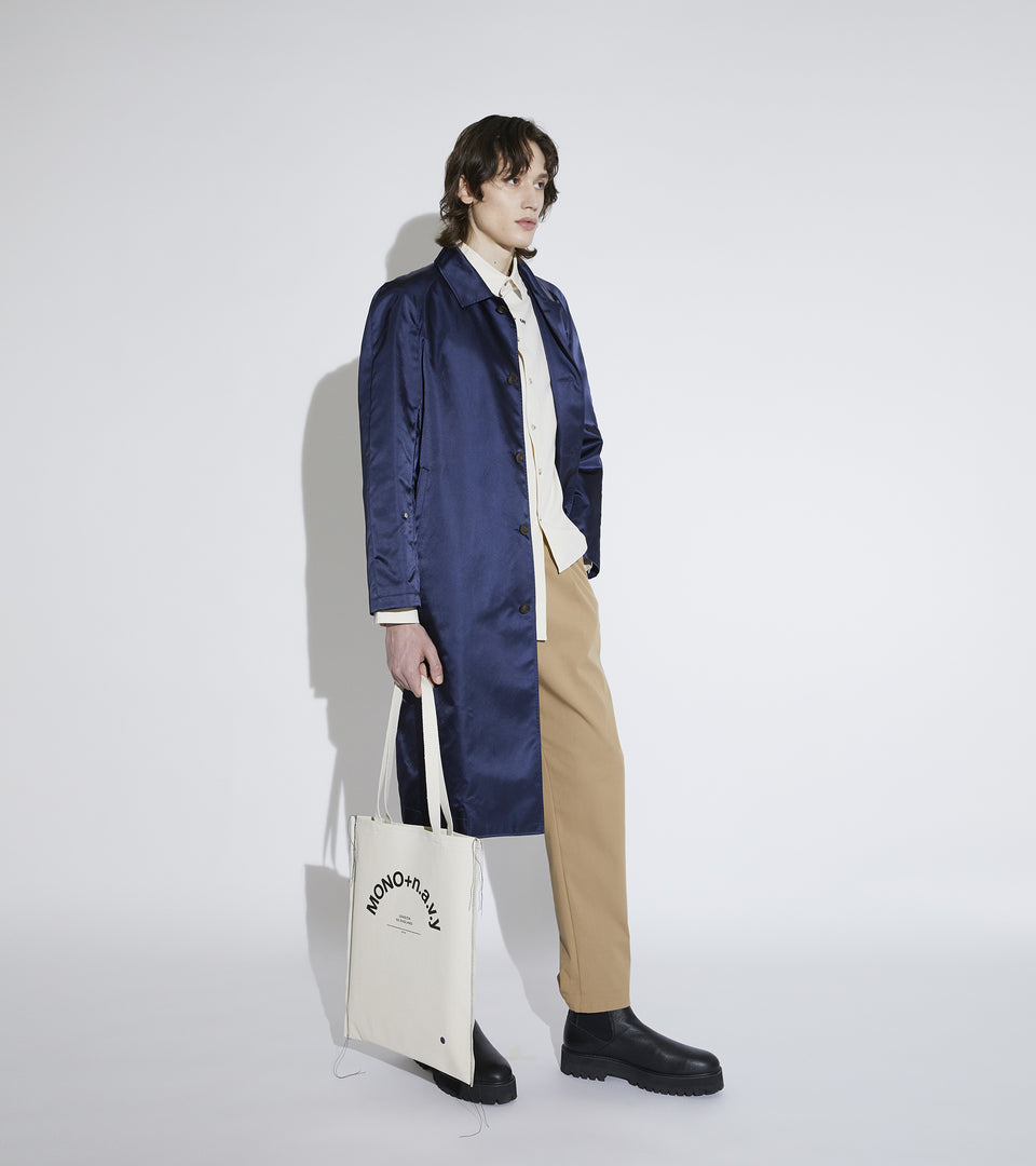 Mononavy large canvas shopper