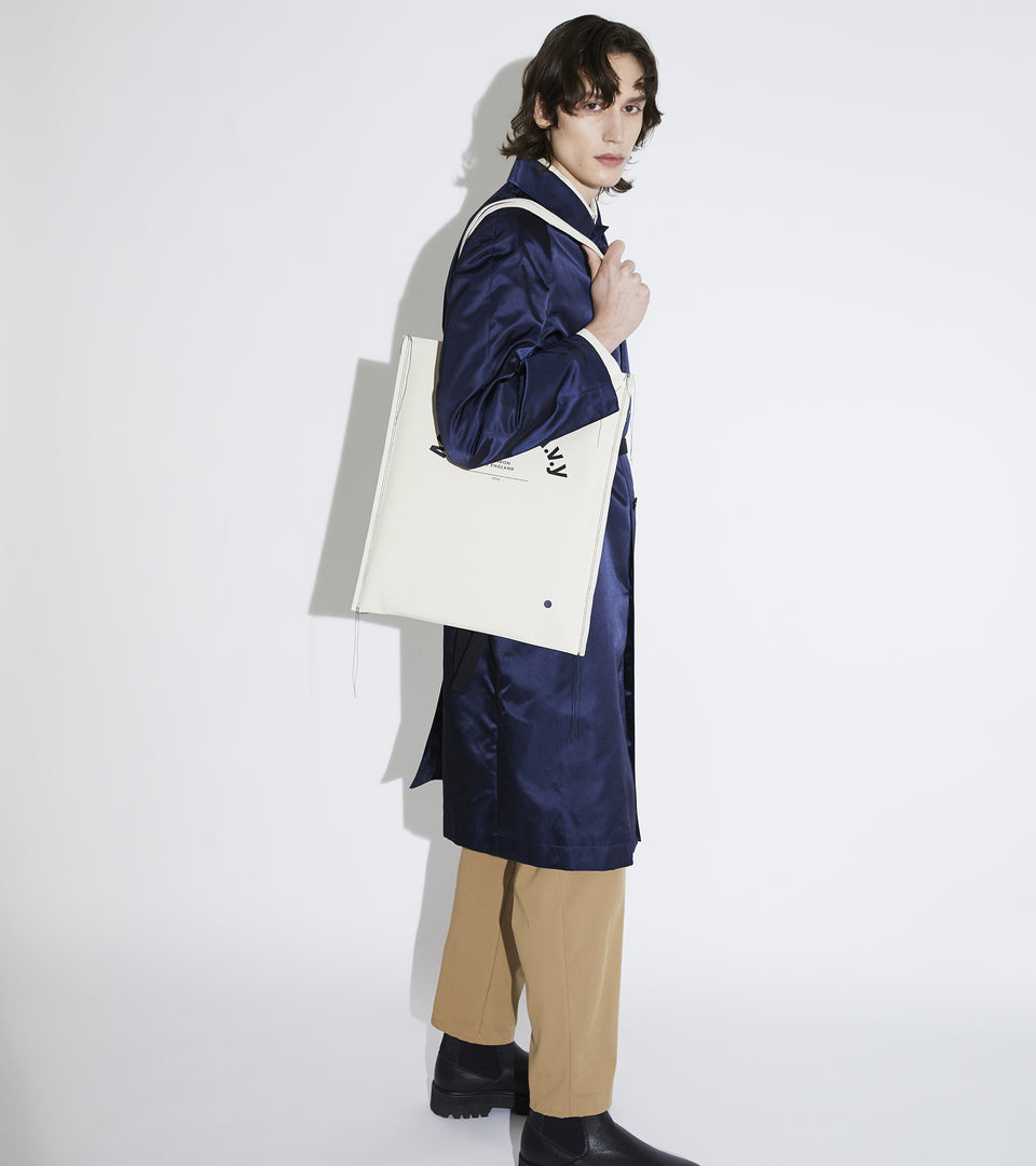 Mononavy large canvas shopper