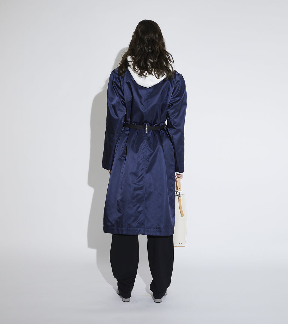 Mononavy water repellent mac coat