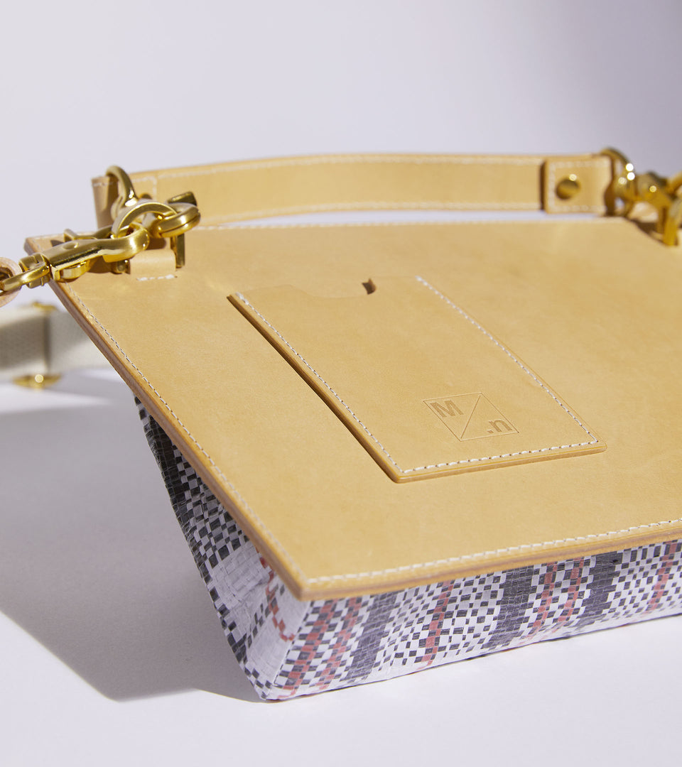 Mononavy upcycled crossbody bag