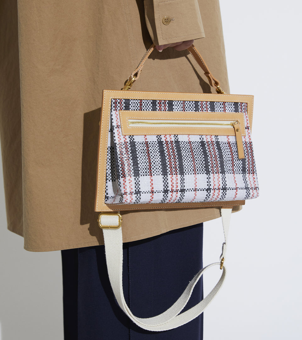 Mononavy upcycled crossbody bag