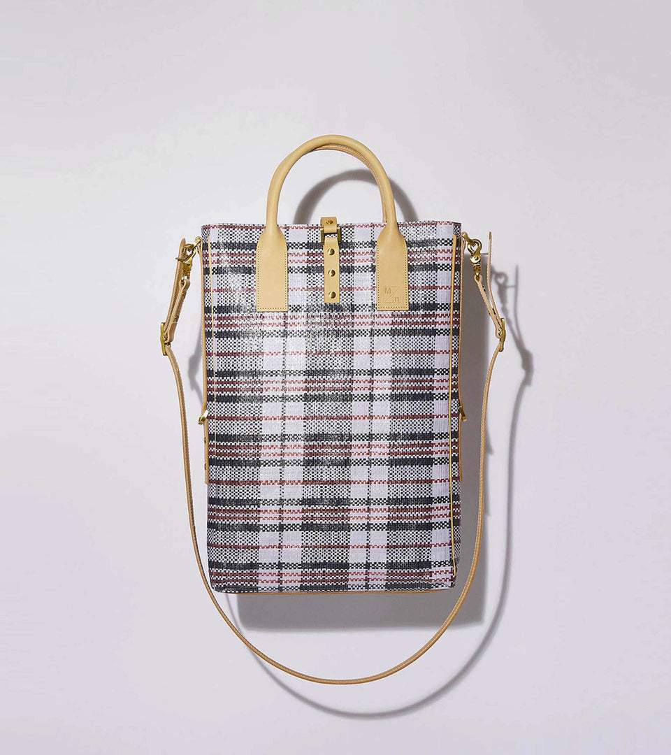 Mononavy upcycled tote bag