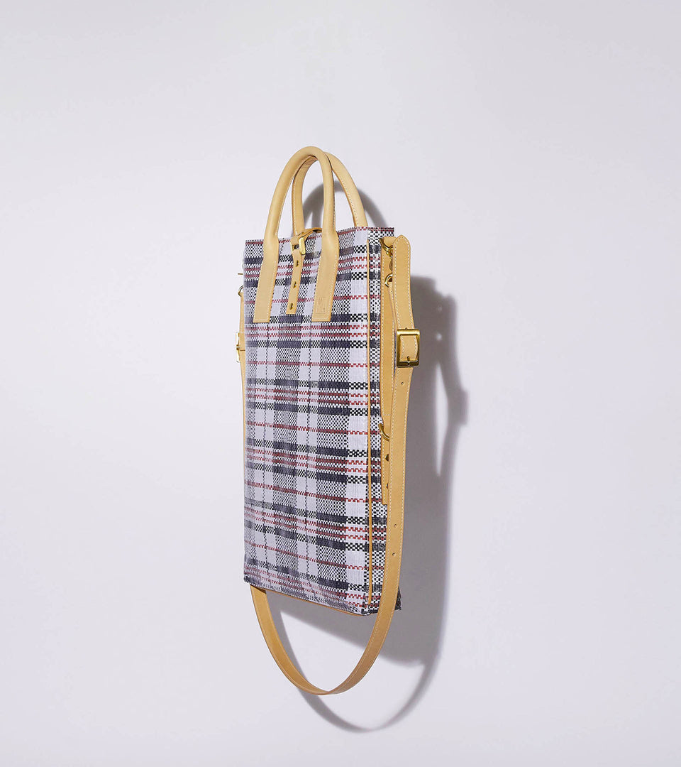 Mononavy upcycled tote bag