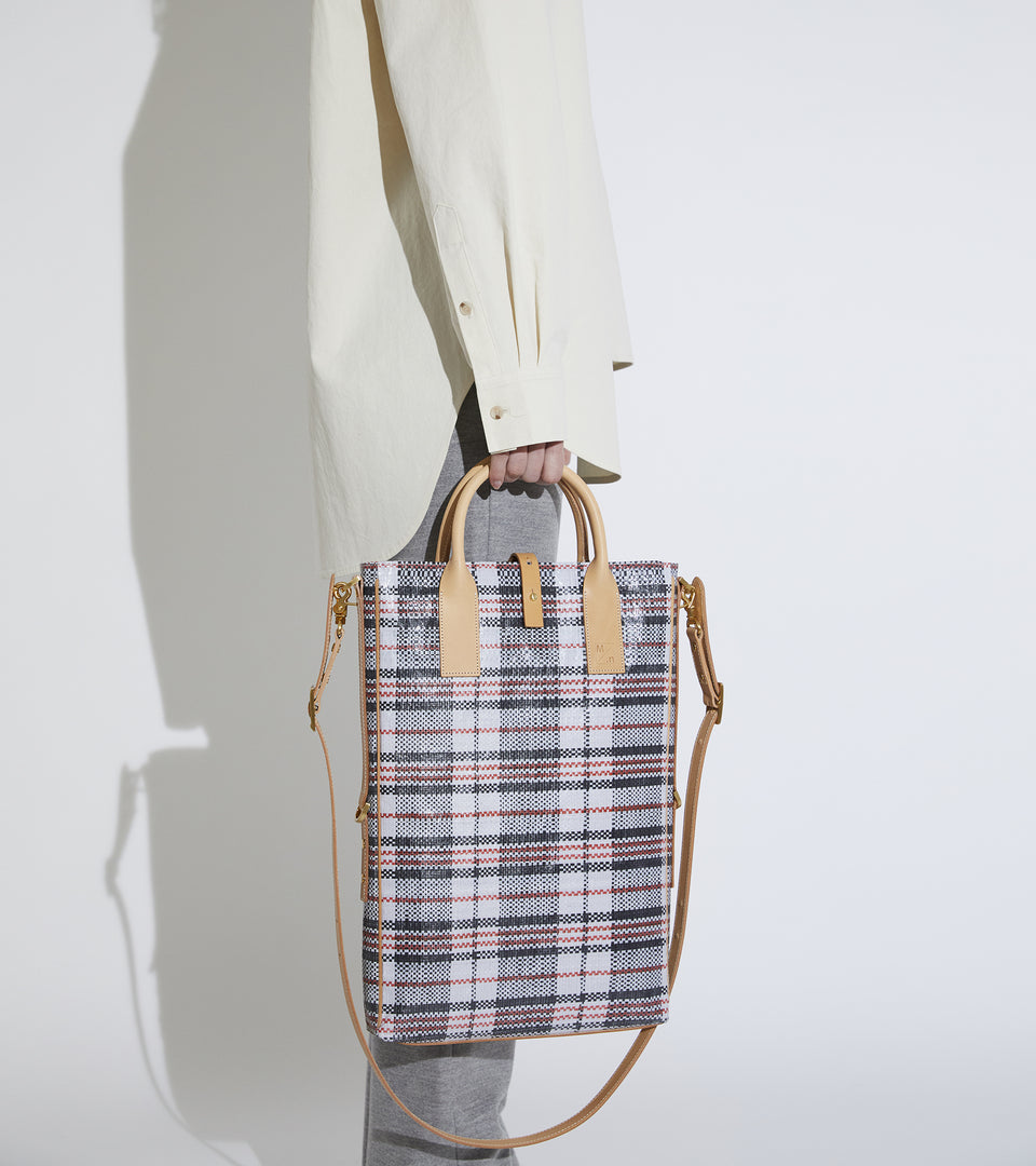Mononavy upcycled tote bag
