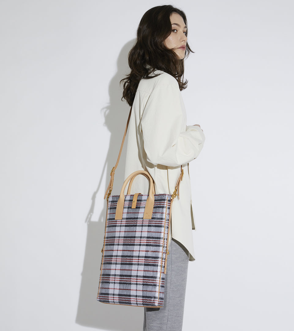 Mononavy upcycled tote bag