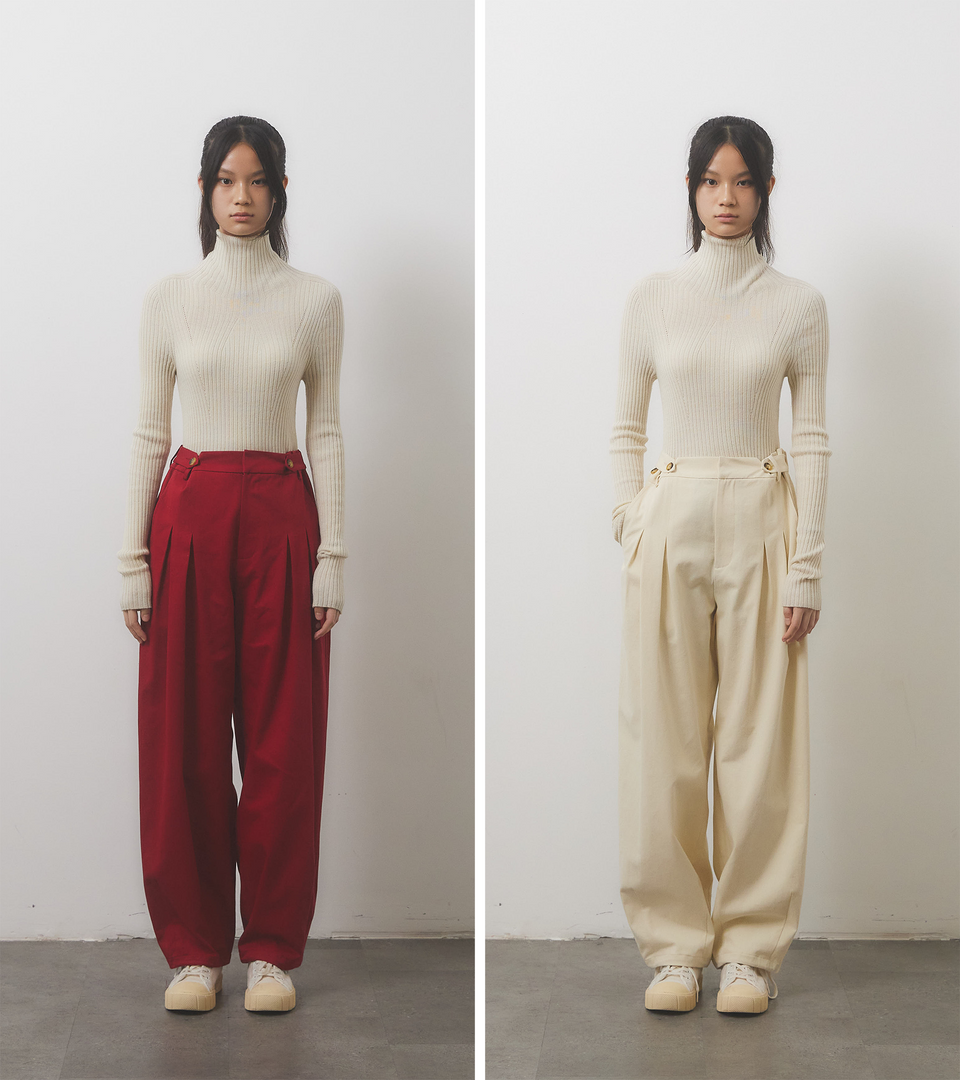 mononavy balloon trouser