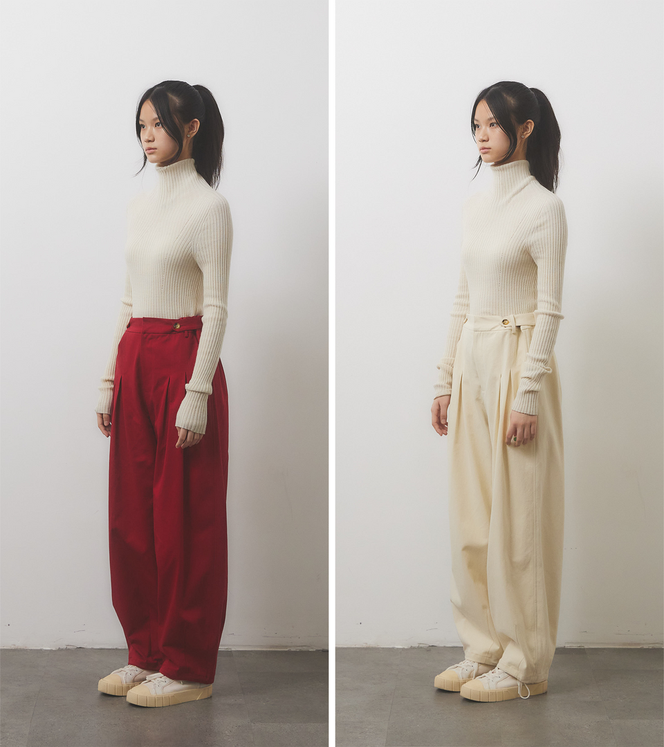 mononavy balloon trouser