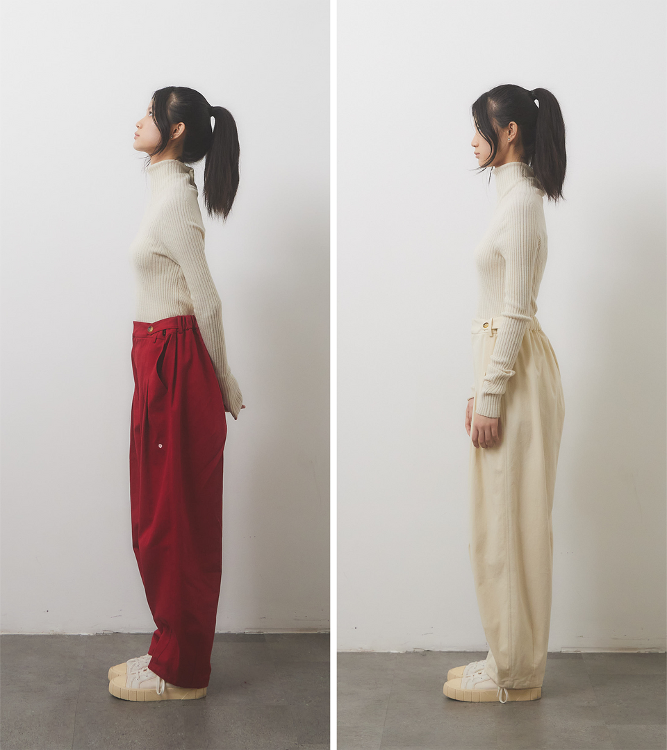 mononavy balloon trouser