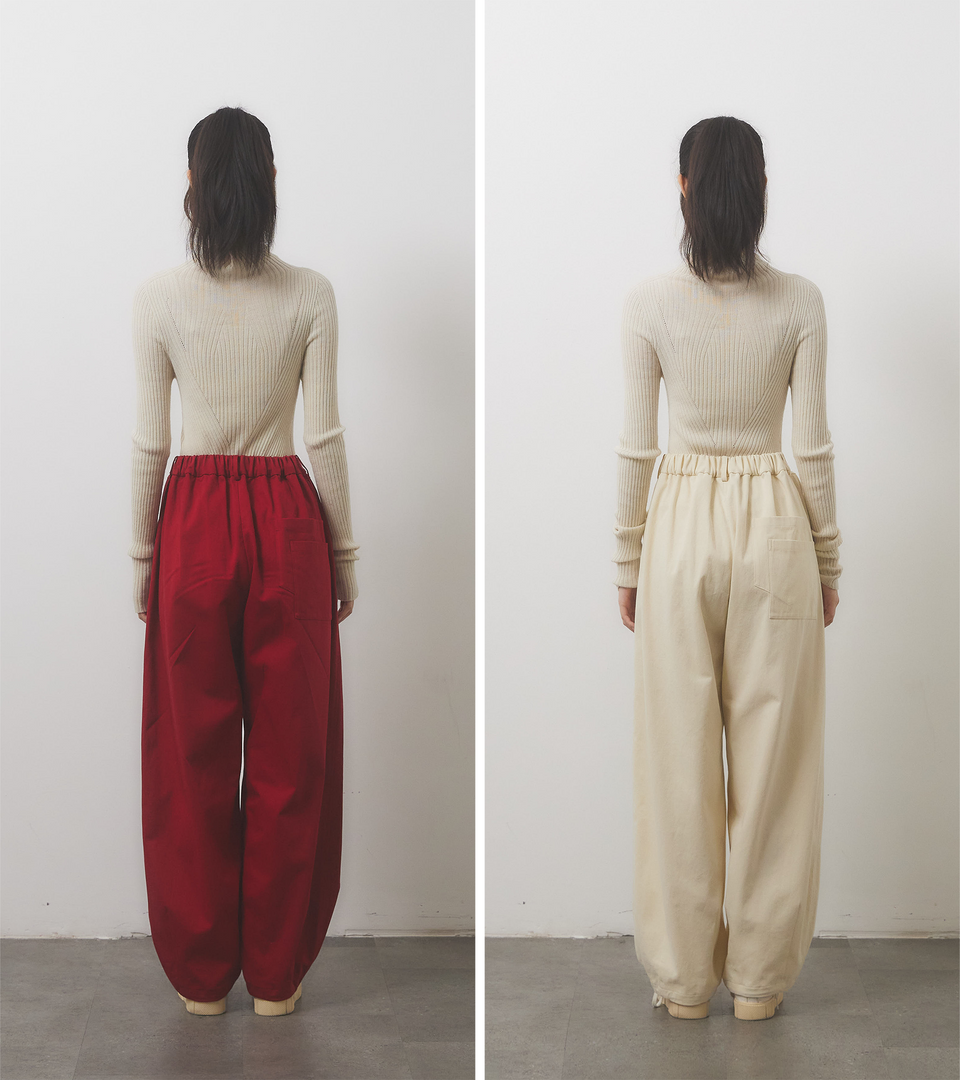 mononavy balloon trouser