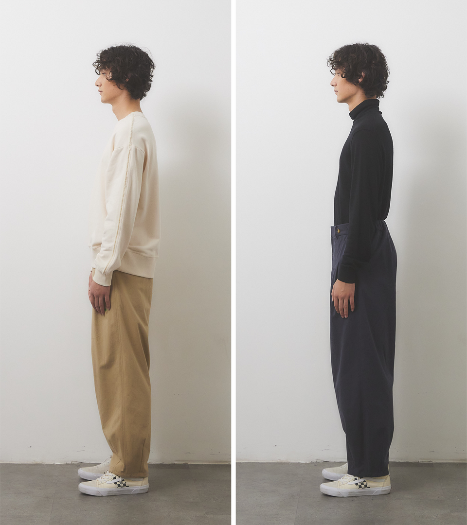 mononavy balloon trouser
