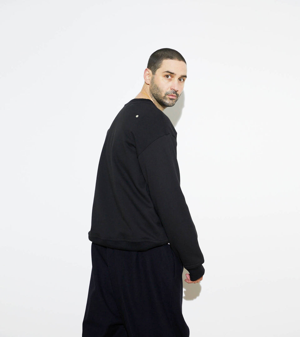 mononavy black sweatshirts