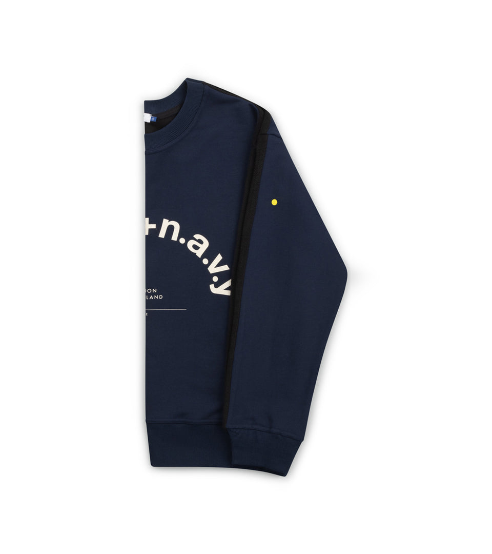 mononavy towel back sweatshirt navy