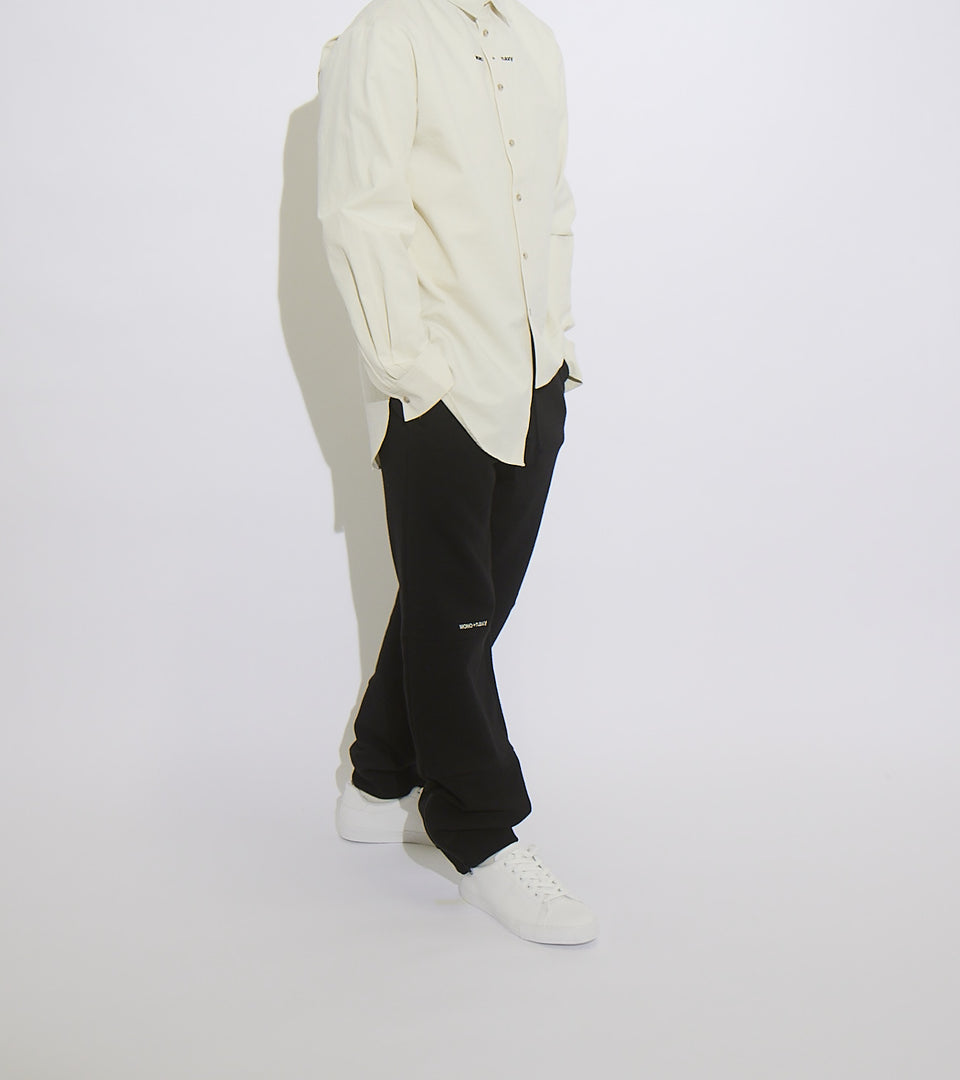 mononavy logo sweatpants black